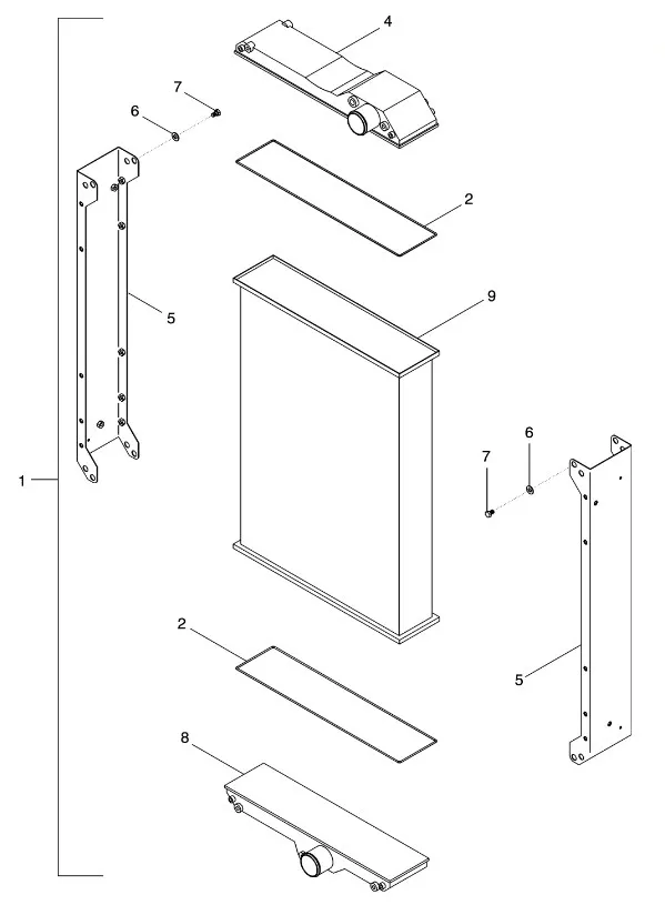 87448824 - Радиатор водяной охл. ДВС T8040/50